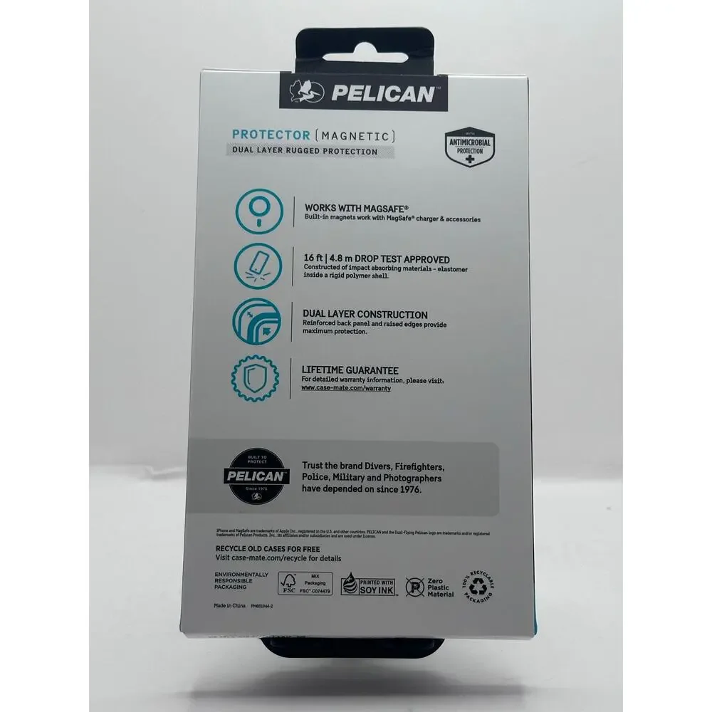 Pelican Protector Magnetic iPhone 15 Pro Max MagSafe Case NWT MSRP: $50.00
